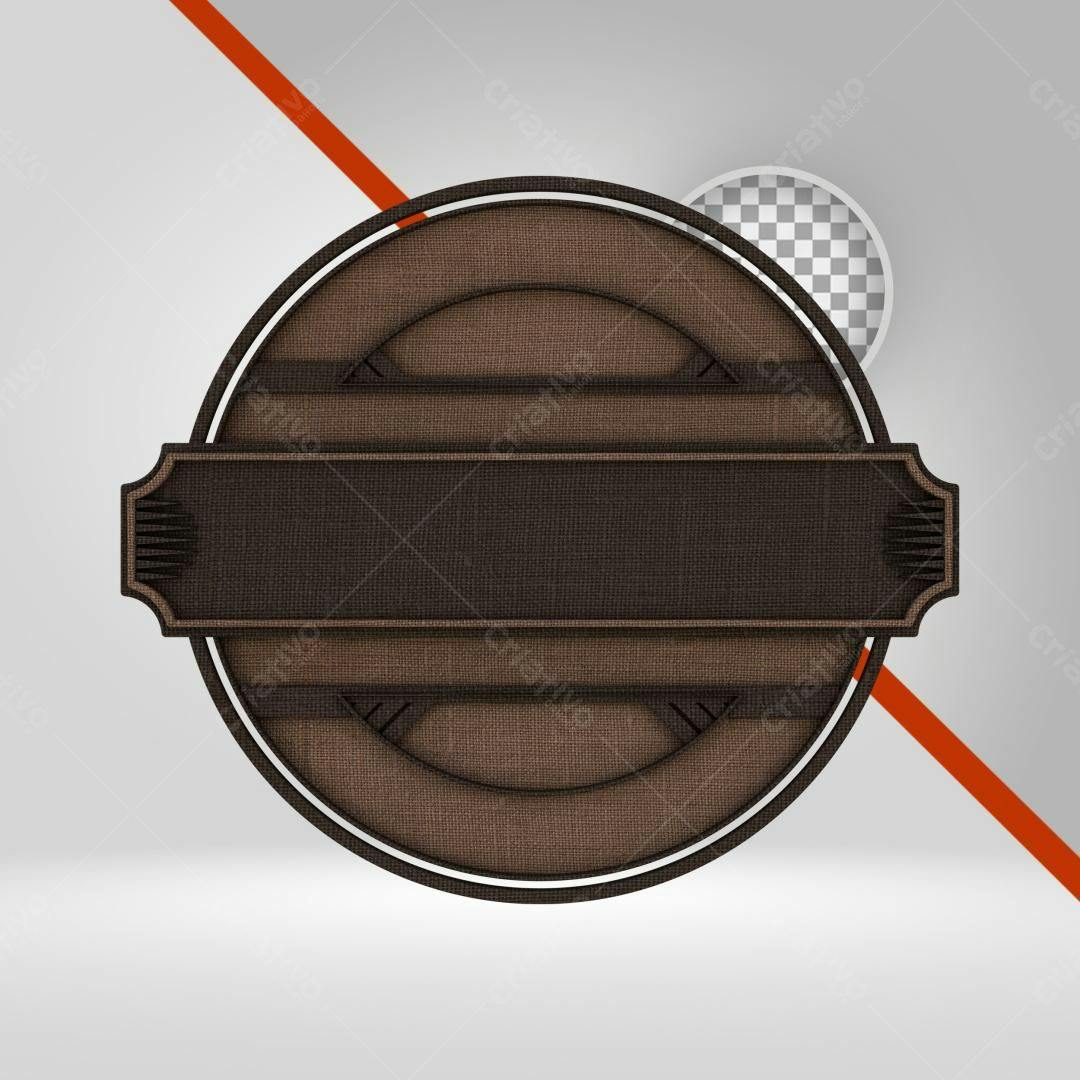 Selo marrom vintage PNG com fundo transparente