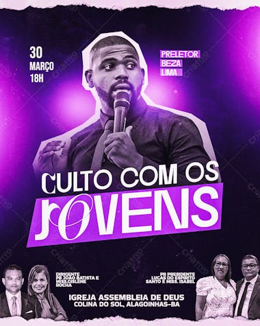 Flyer culto de jovens