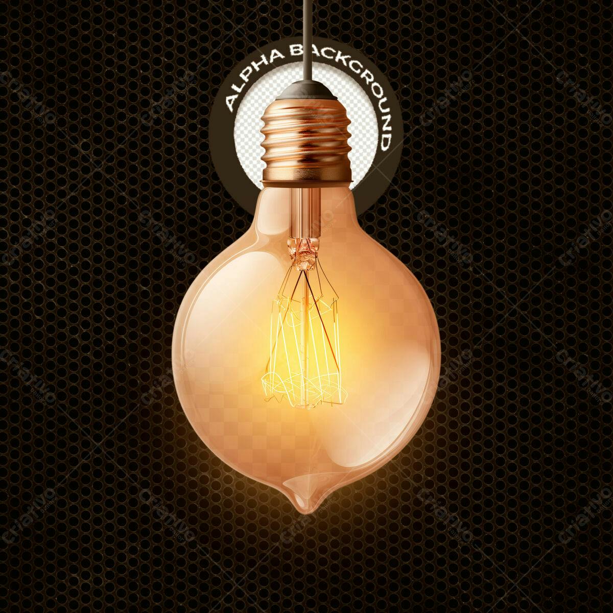 Background Lâmpada Vintage PSD Editável