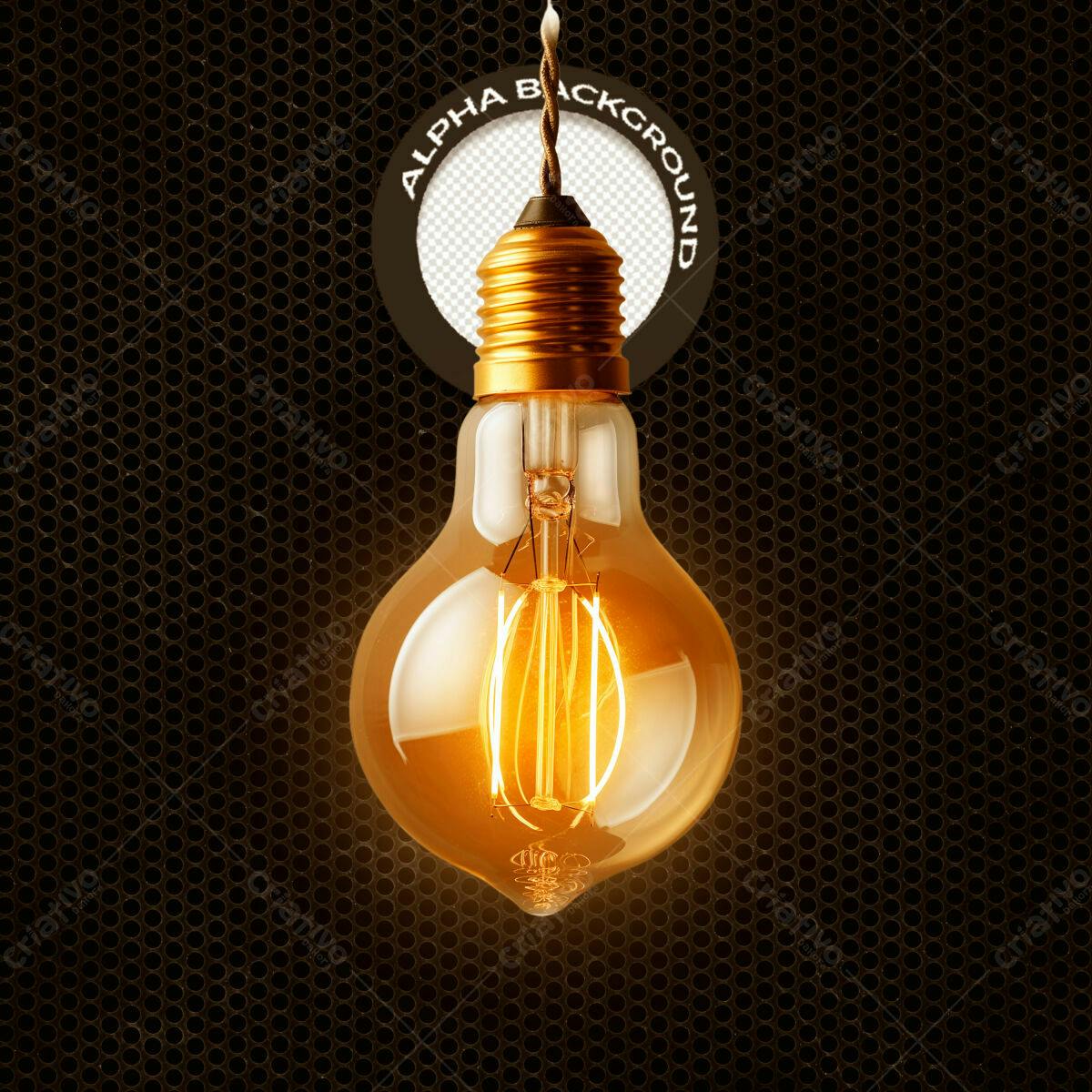 Lâmpada Vintage para Mockups PSD Editável