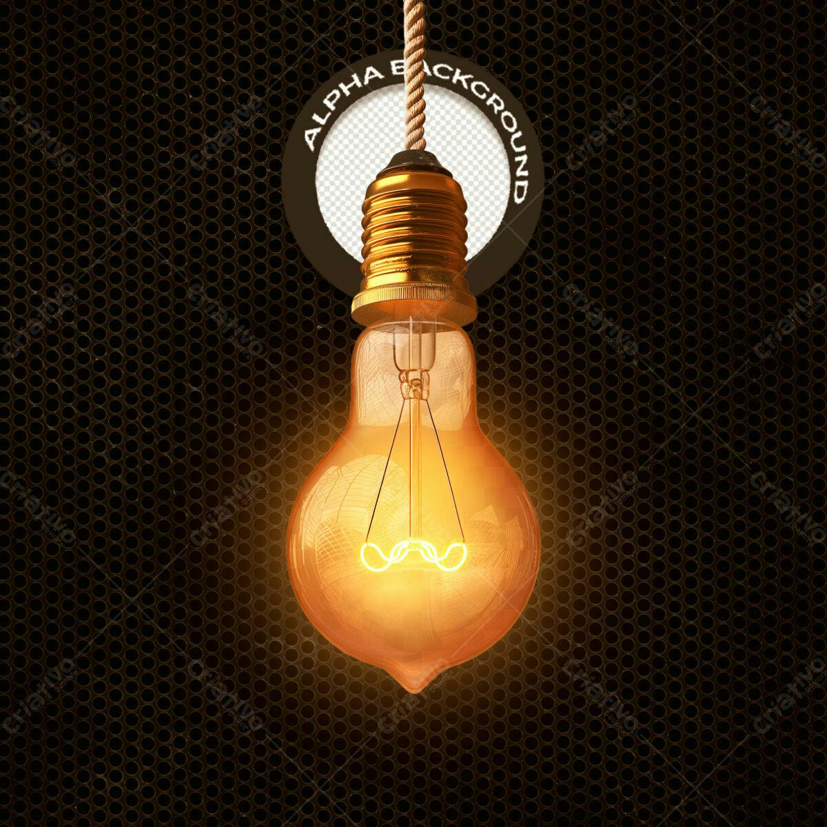 Mockup Lâmpada Vintage Acesa PSD Editável