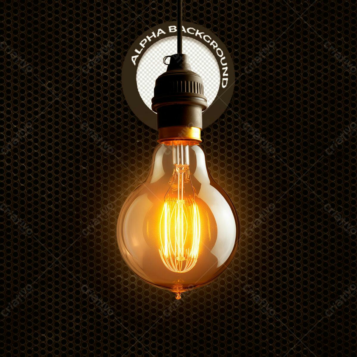 PSD Lâmpada Vintage para Design de Interiores PSD Editável