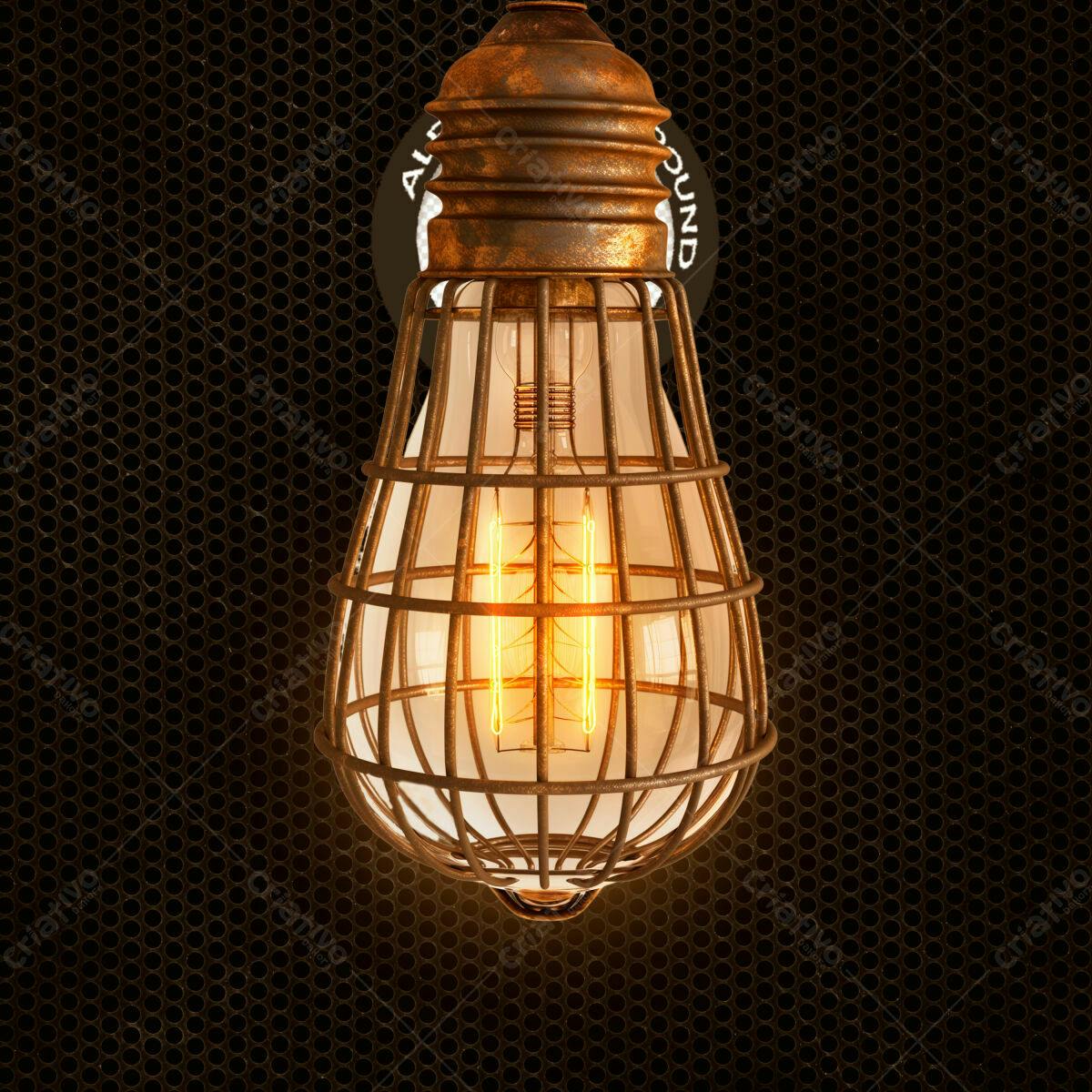 Luminária Industrial Vintage PSD Editável
