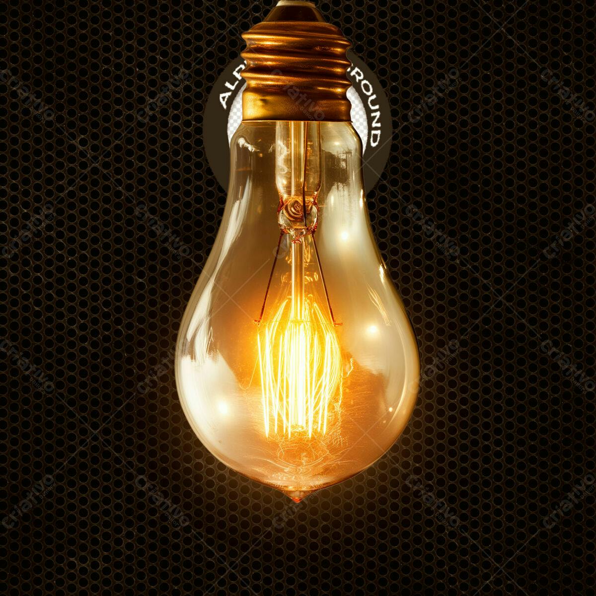 Mockup Lâmpada Vintage Acesa PSD Editável