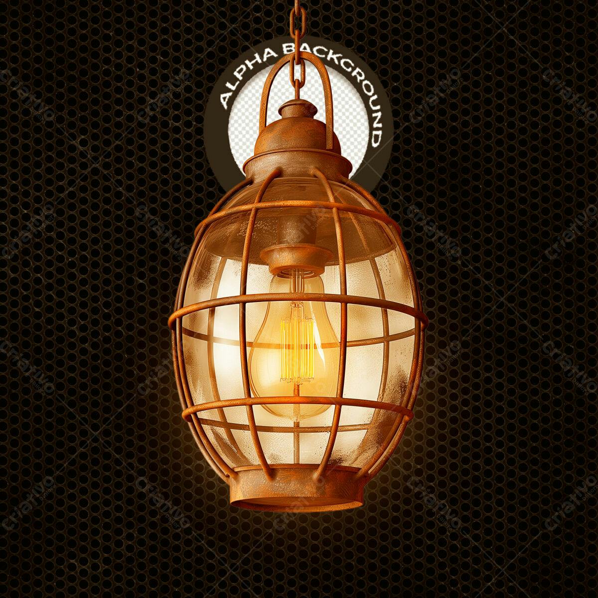 Recurso Gráfico Luminária Industrial PSD Editável