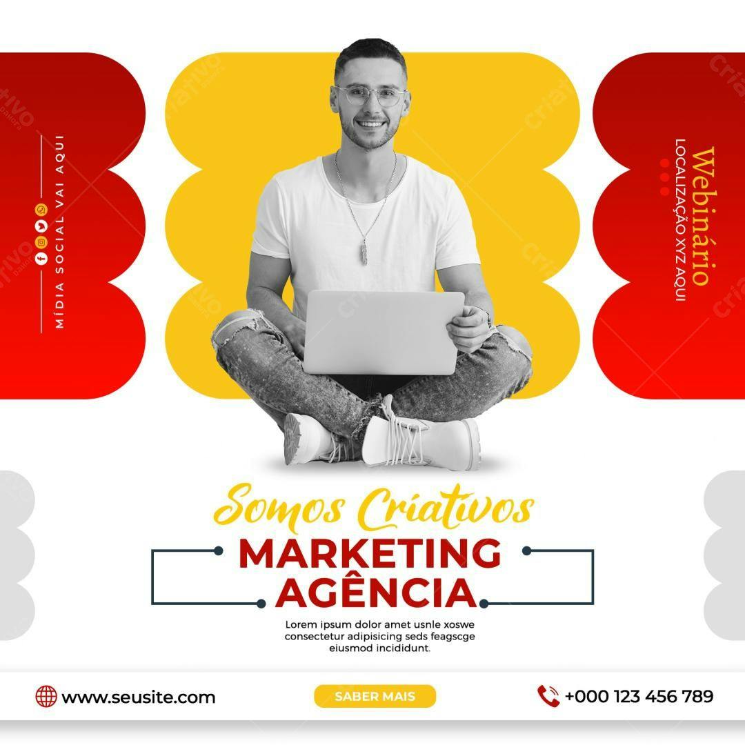 Banner Agência de Marketing PSD Editável