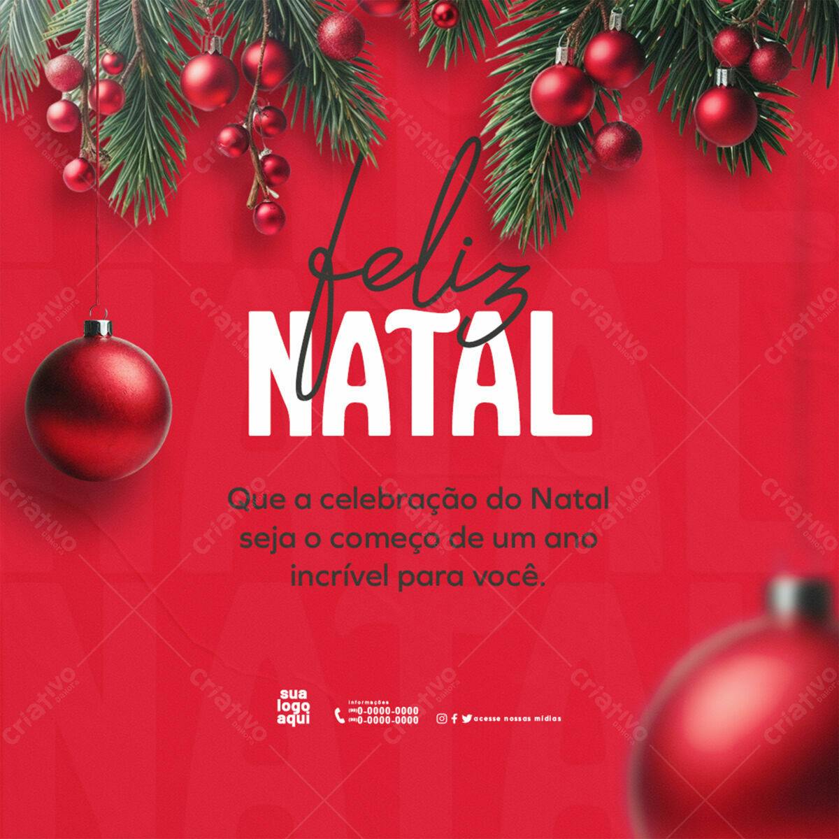 Postagem Natalina PSD Editável