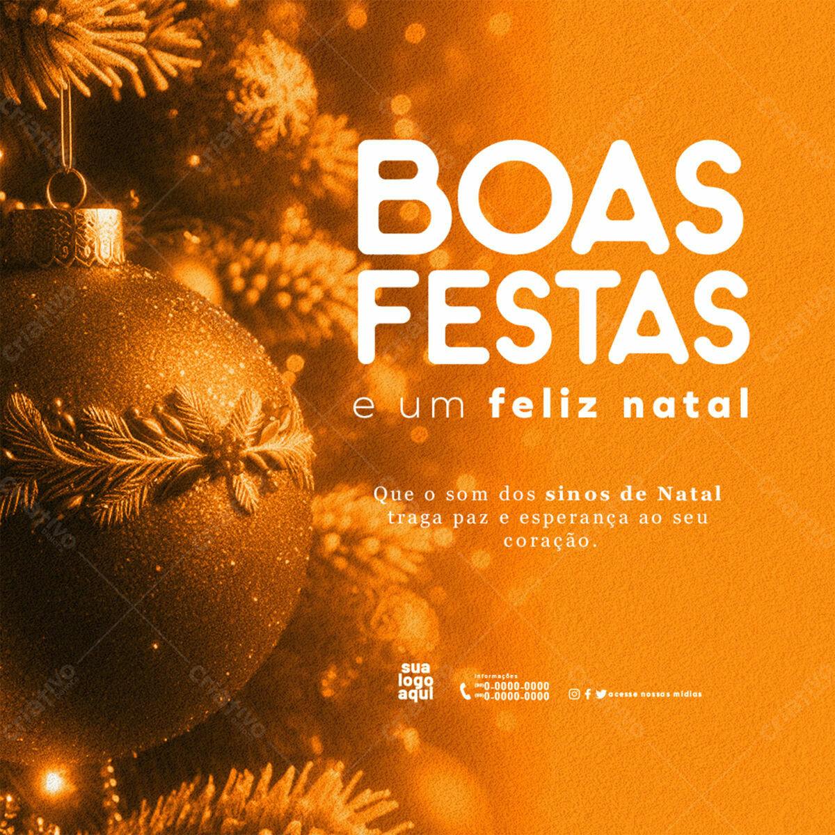 Postagem Boas Festas Natal PSD Editável