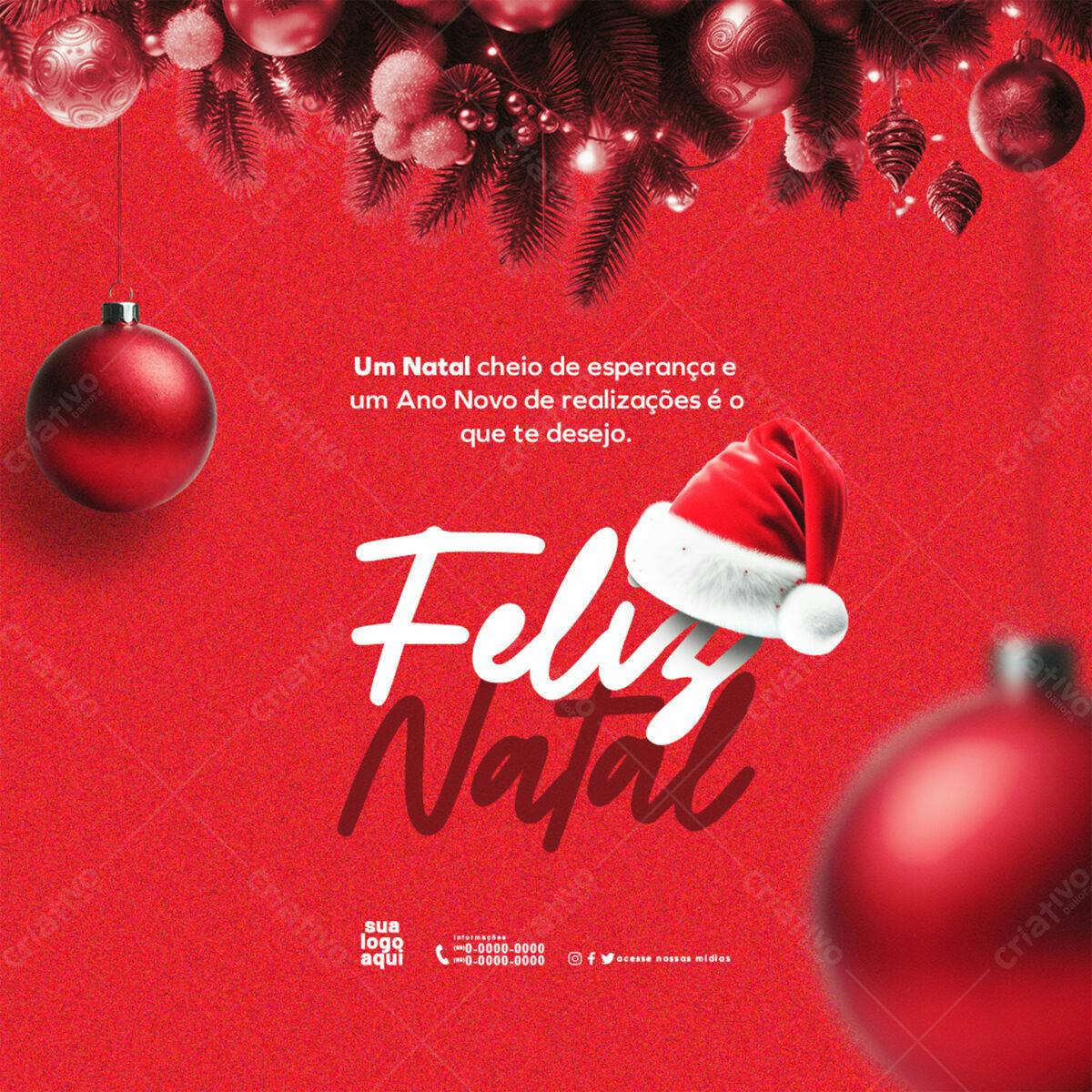 Postagem de Natal PSD Editável