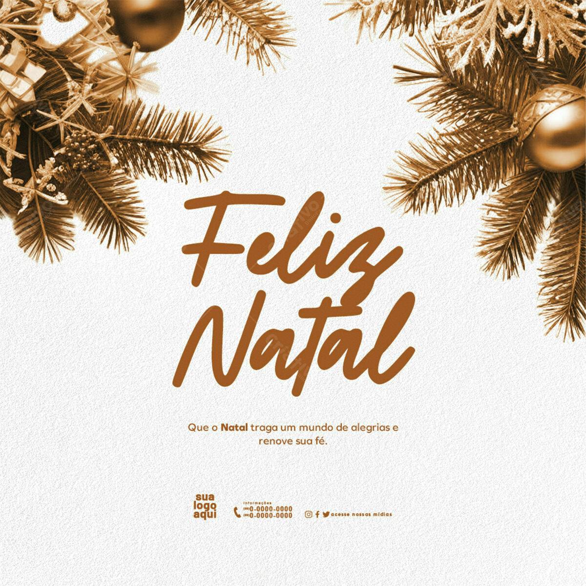 Postagem de Natal PSD Editável