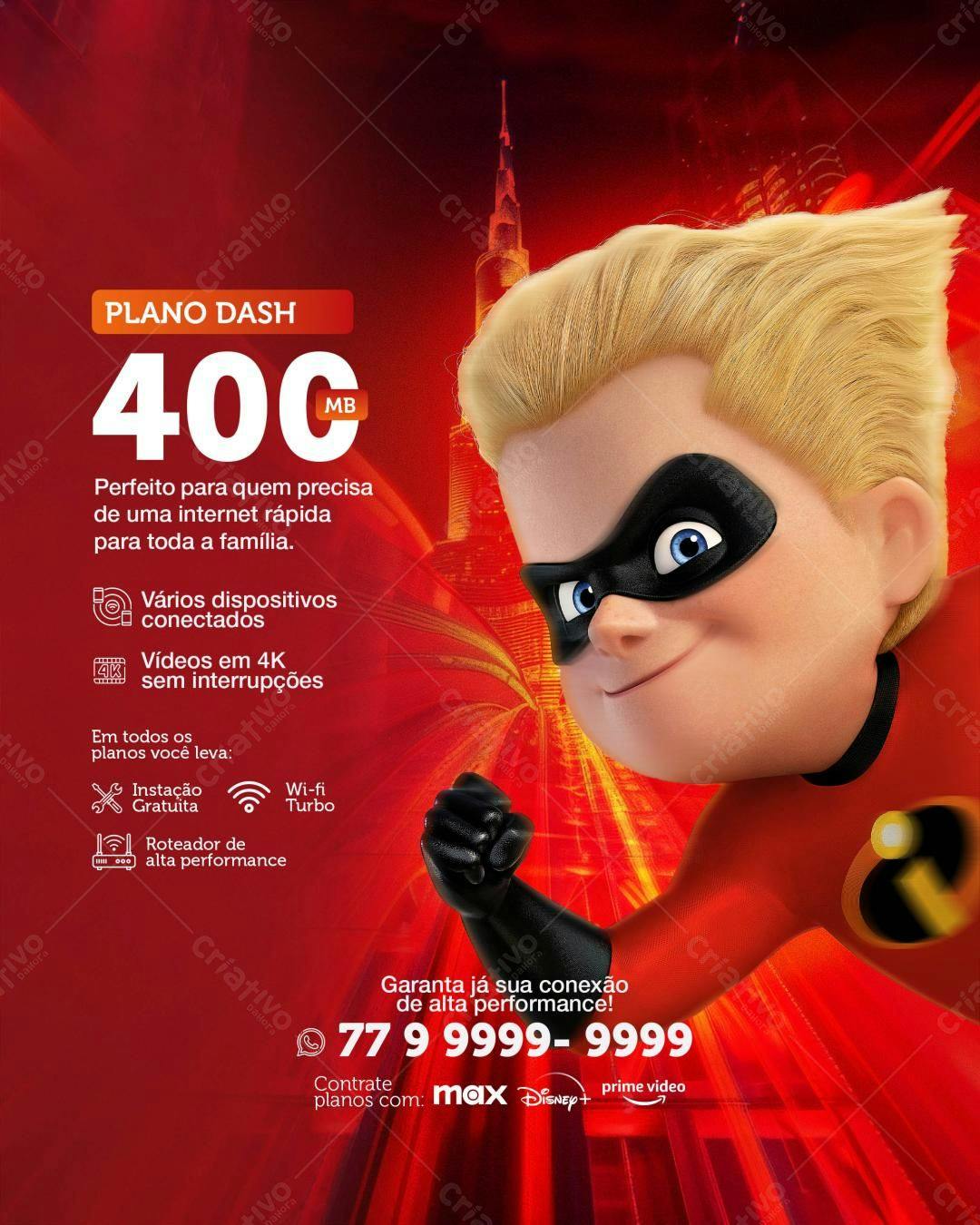 Flyer Plano de Internet 400MB PSD Editável