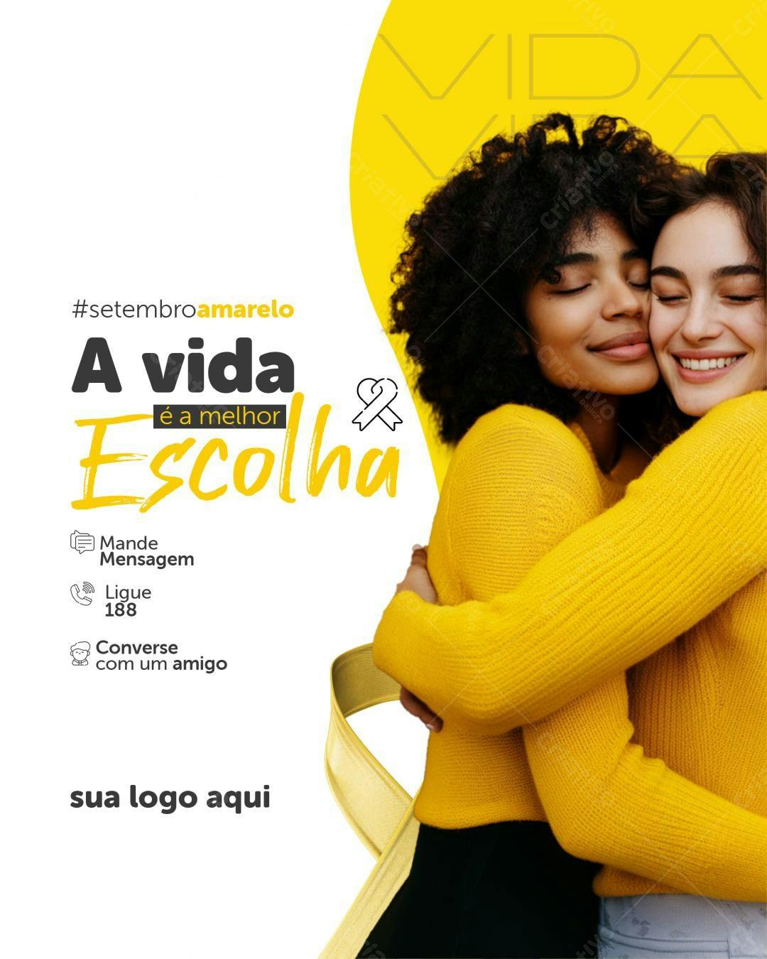 Post Setembro Amarelo PSD Editável