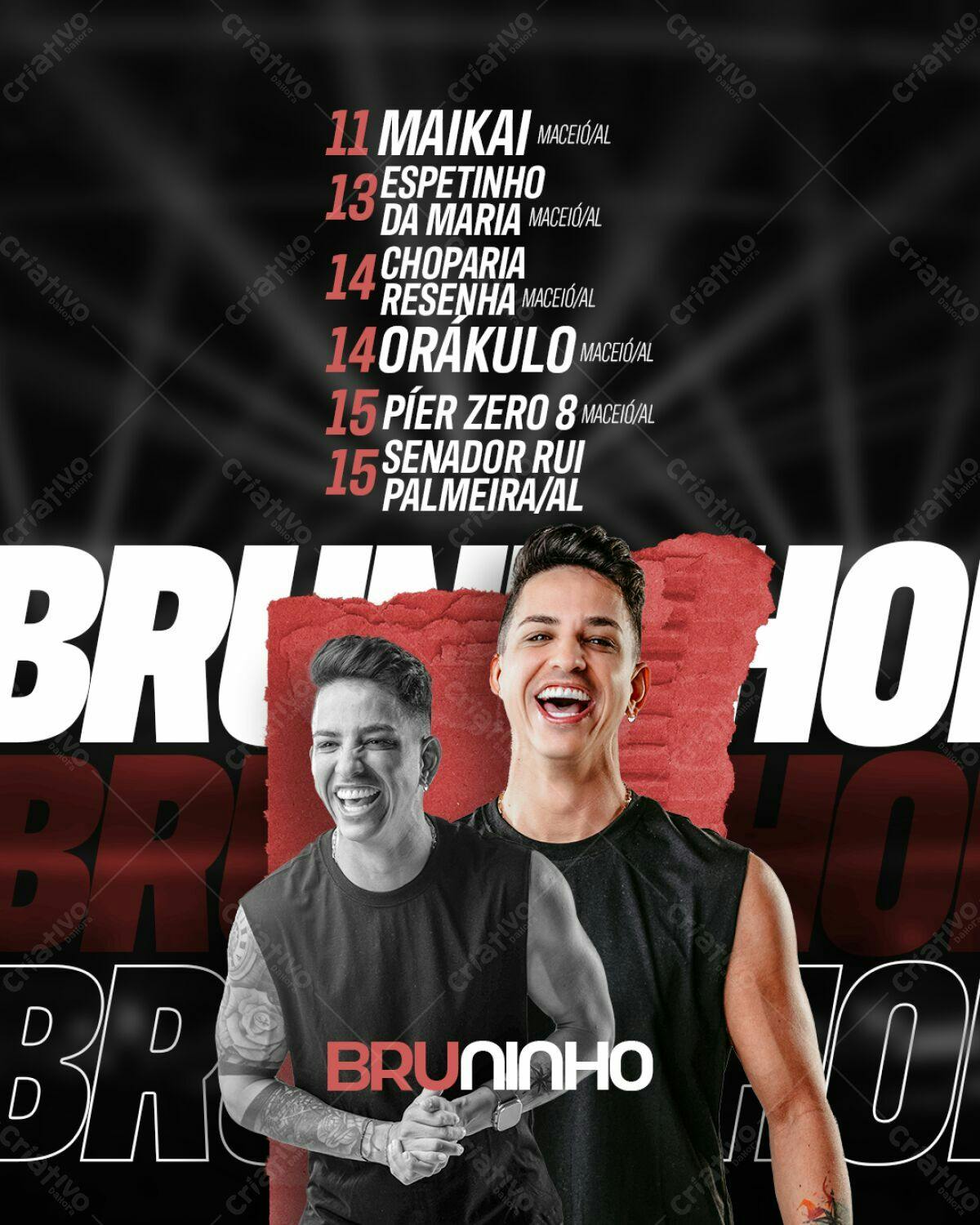 Flyer para Show do Bruninho PSD Editável