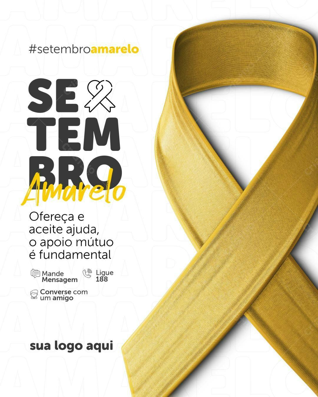 Flyer Setembro Amarelo PSD Editável