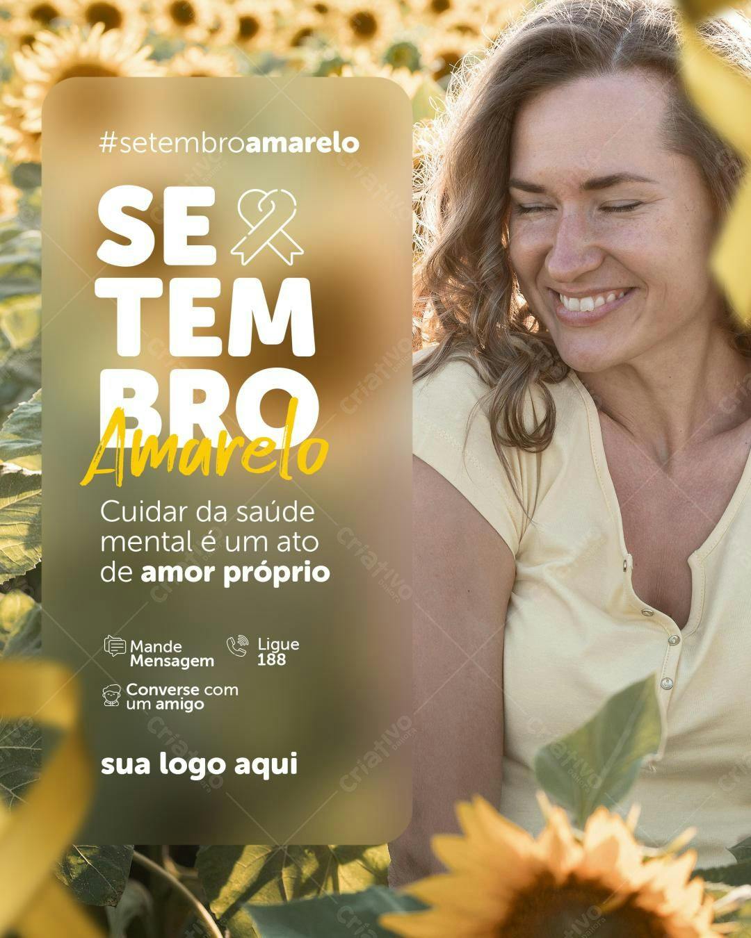 Post para Setembro Amarelo PSD Editável