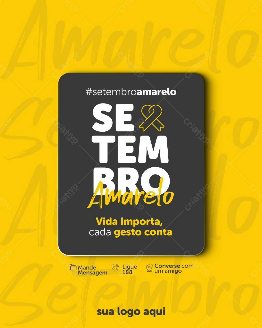 Flyer Setembro Amarelo PSD Editável