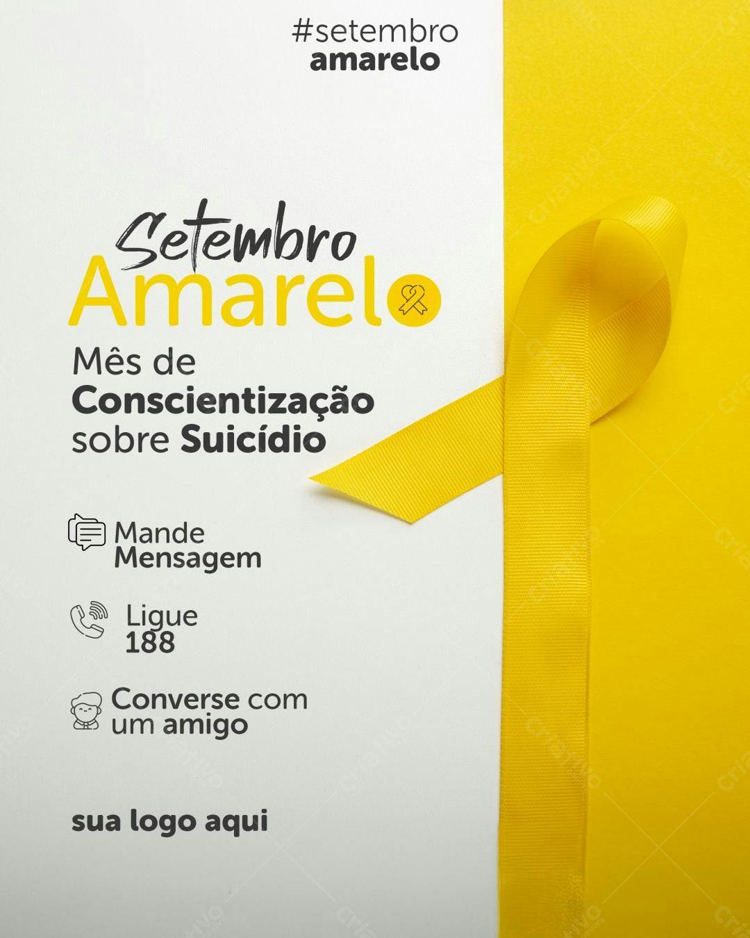 Flyer Setembro Amarelo PSD Editável