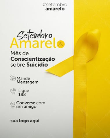 Setembro amarelo mês de conscientização sobre suicídio