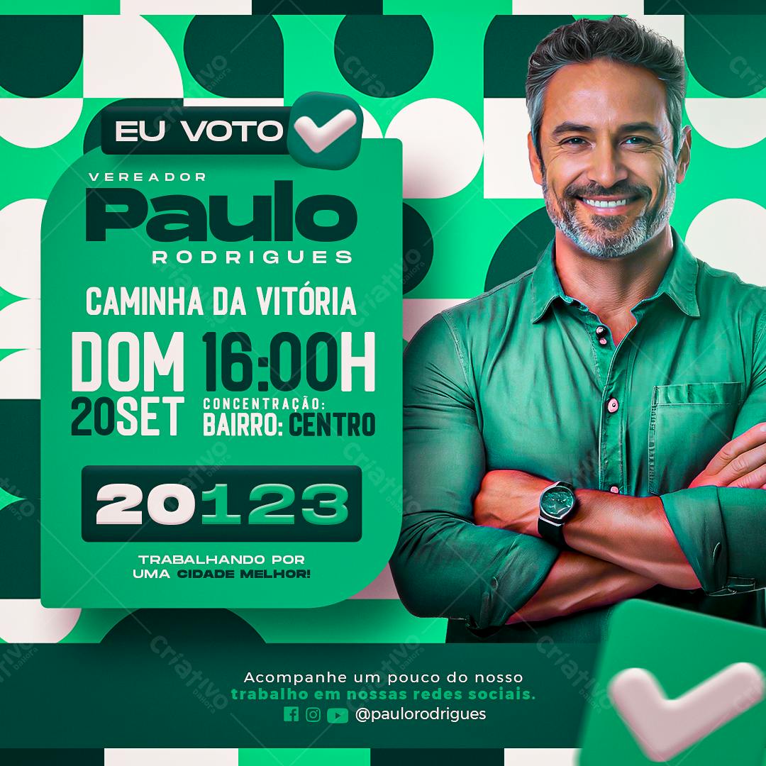 Flyer Eleições Vereador PSD Editável
