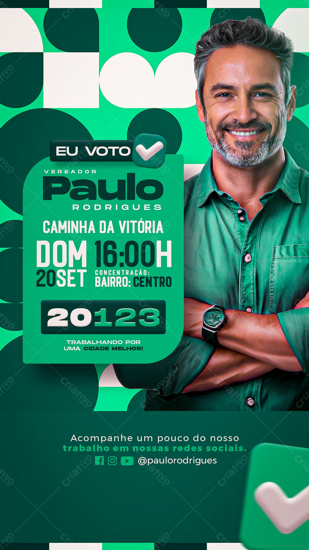 Flyer Eleições Vereador PSD Editável