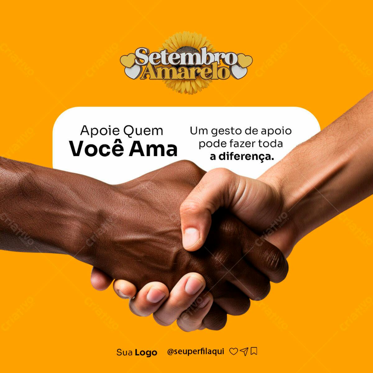 Post Setembro Amarelo PSD Editável