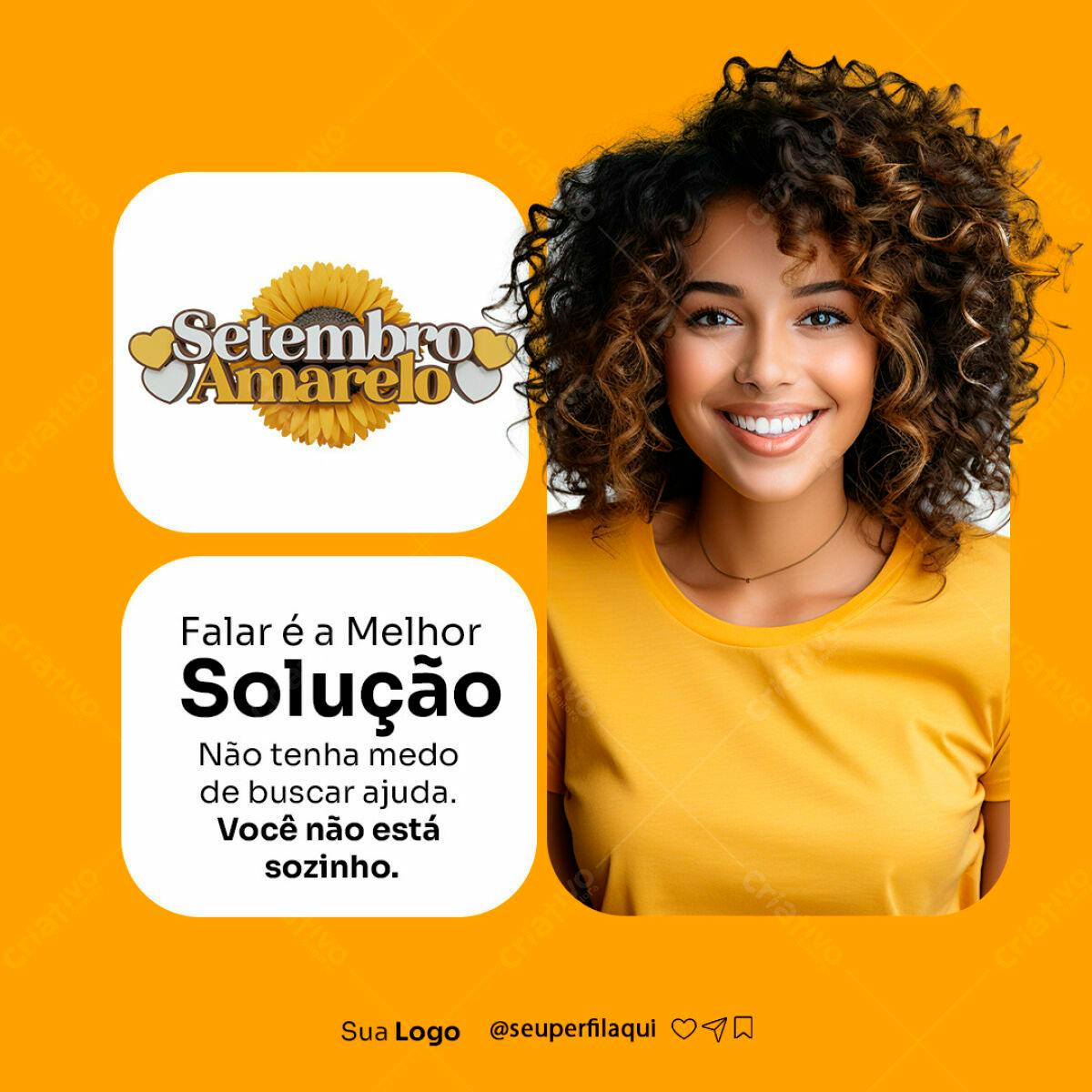 Postagem Setembro Amarelo PSD Editável