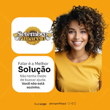 Flyer setembro amarelo falar é a melhor solução