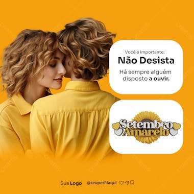 Flyer setembro amarelo você é importante