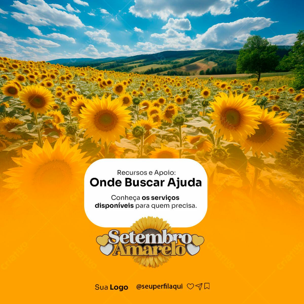 Post Setembro Amarelo PSD Editável
