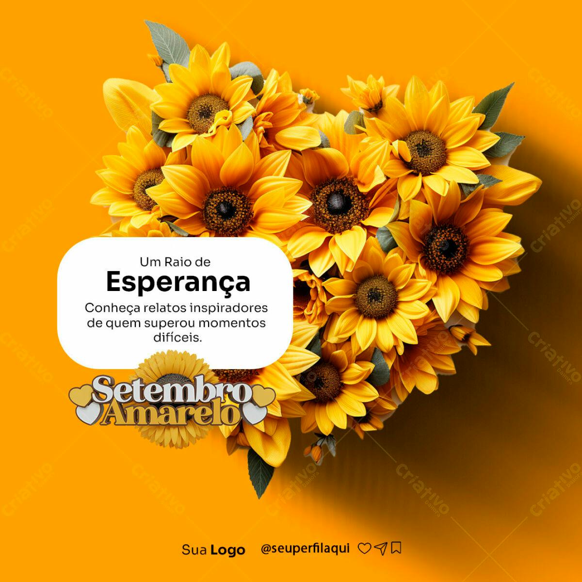 Postagem Setembro Amarelo PSD Editável