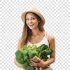 Beautiful woman vegetable png