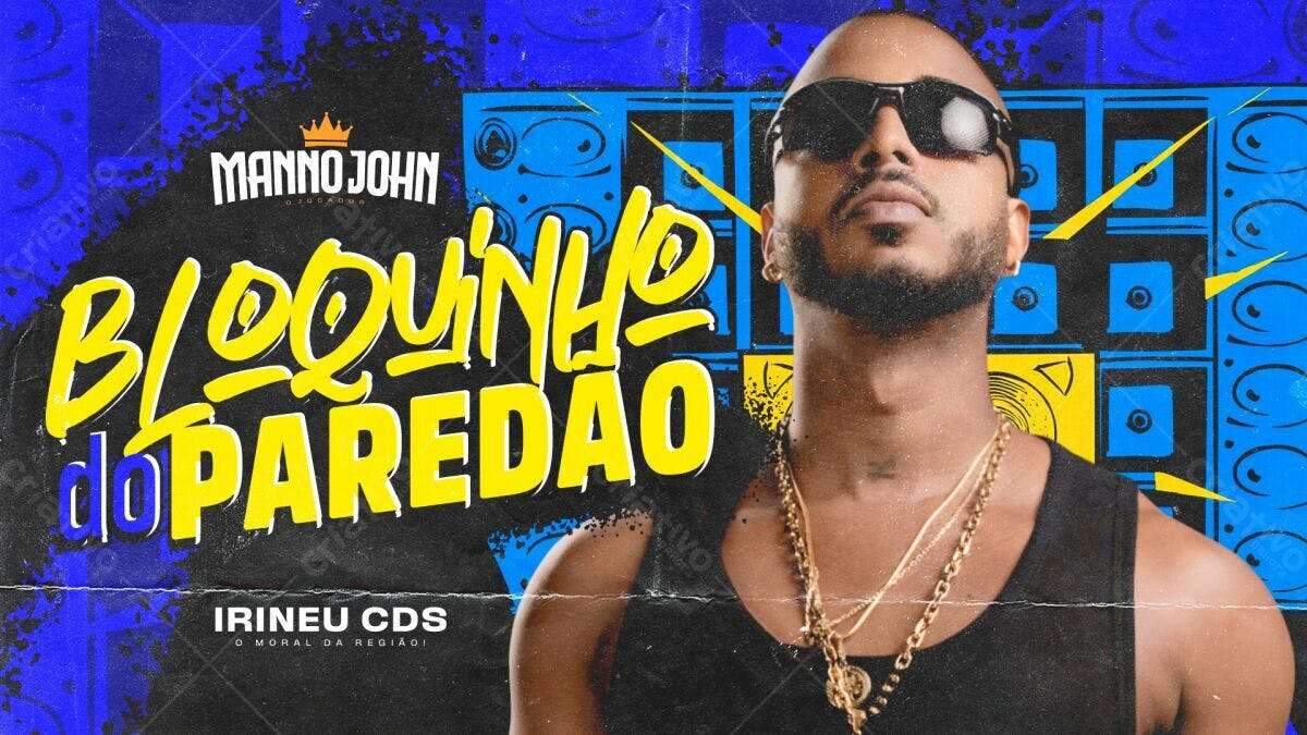 Flyer Bloquinho do Paredão PSD Editável