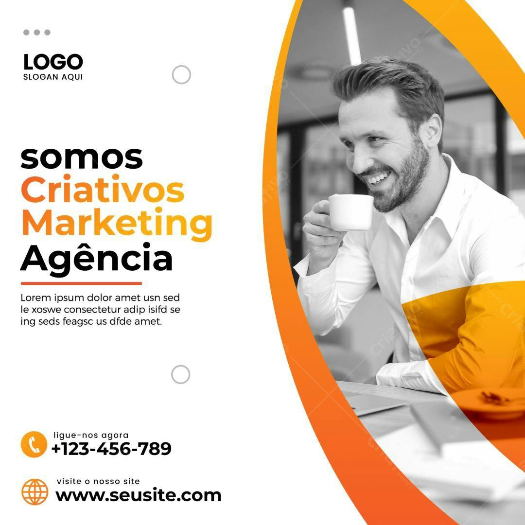 Post para Agência de Marketing PSD Editável