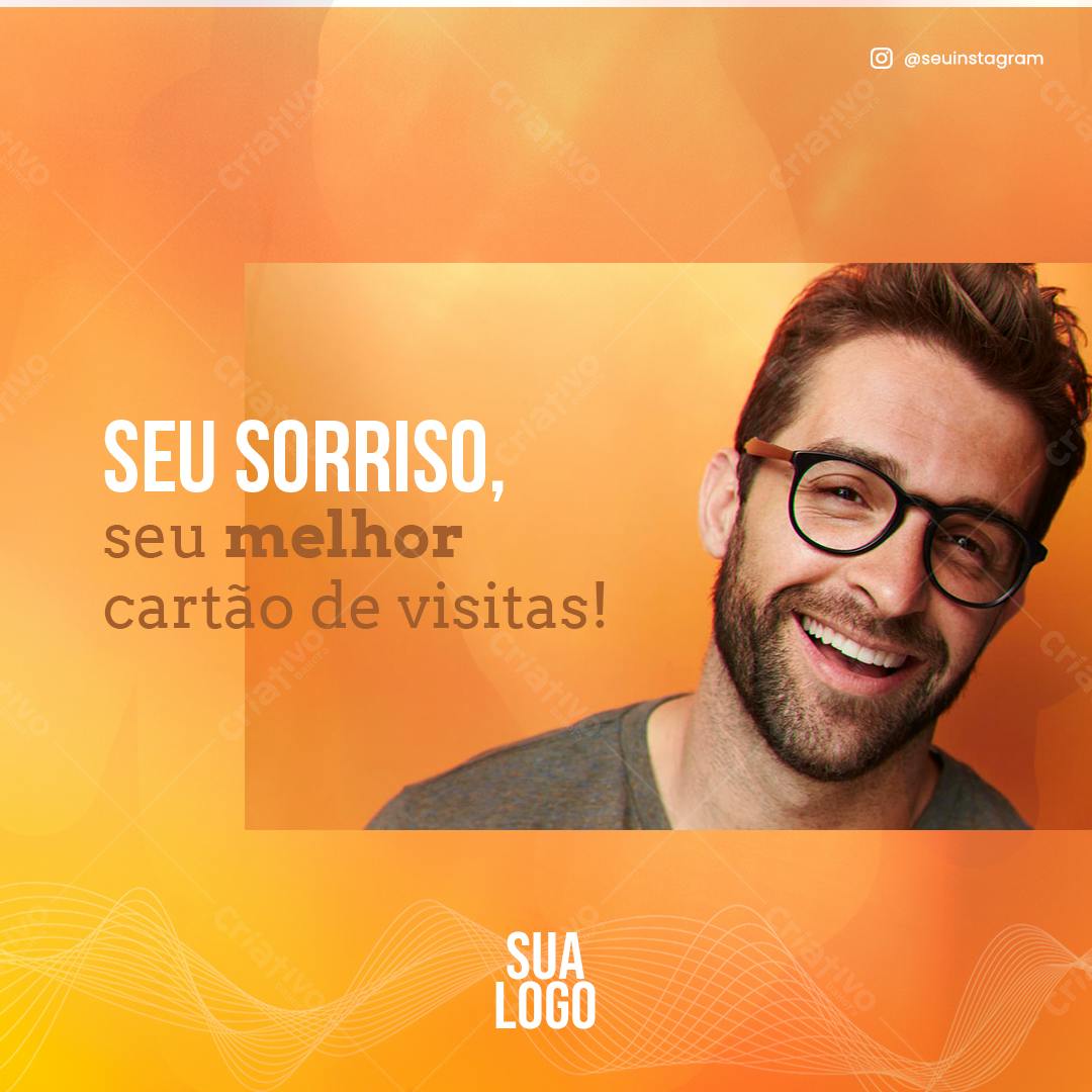 Cartão de Visita com Sorriso PSD Editável