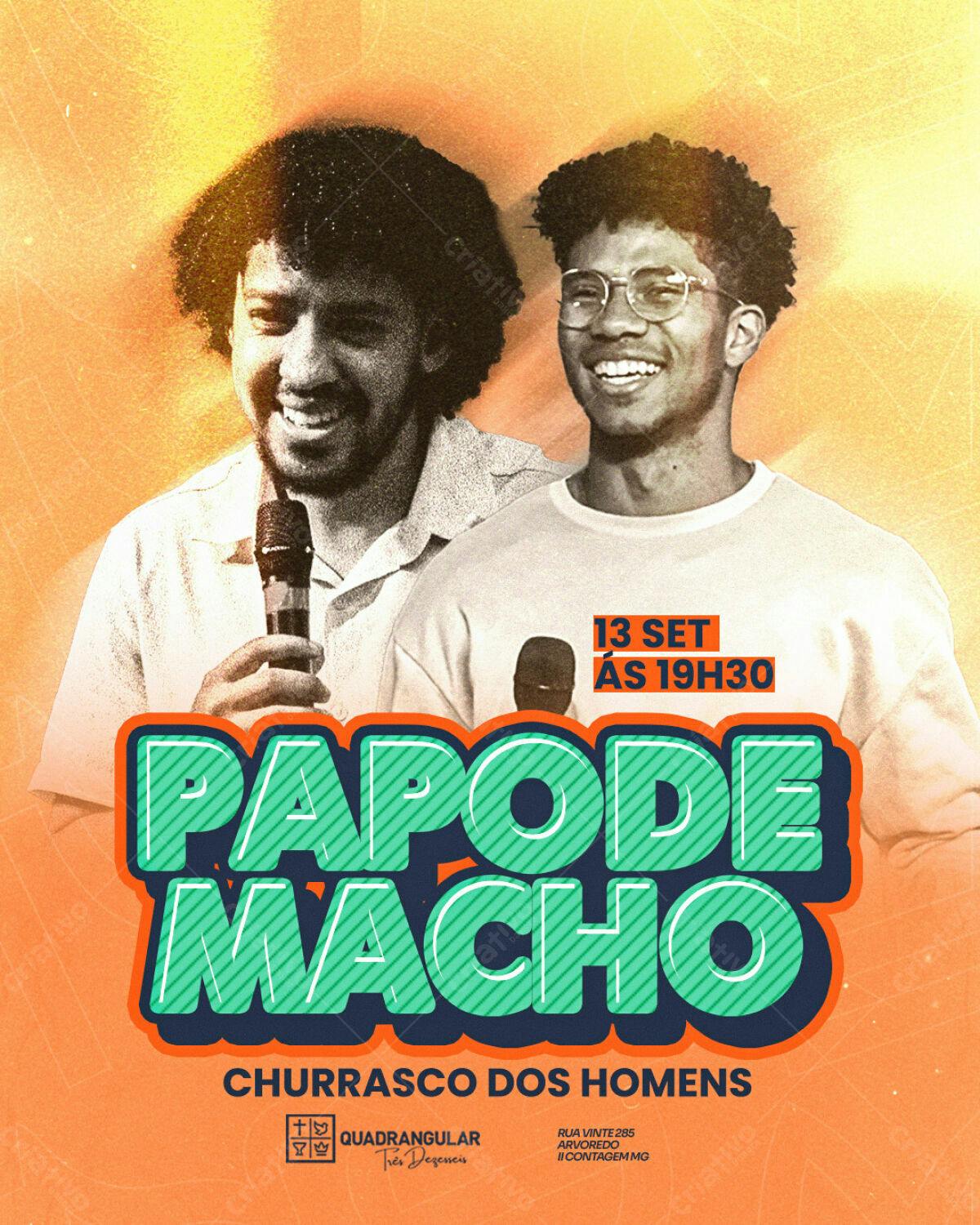 Flyer Churrasco dos Homens PSD Editável
