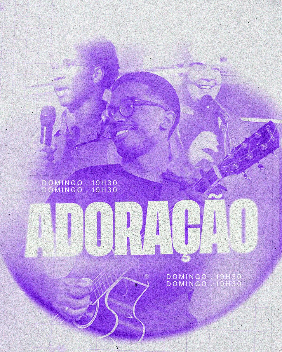 Flyer para Culto de Adoração Dominical PSD Editável