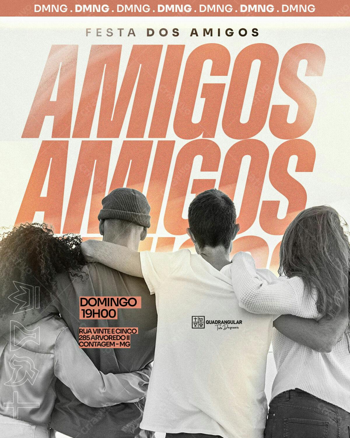 Flyer Festa dos Amigos PSD Editável