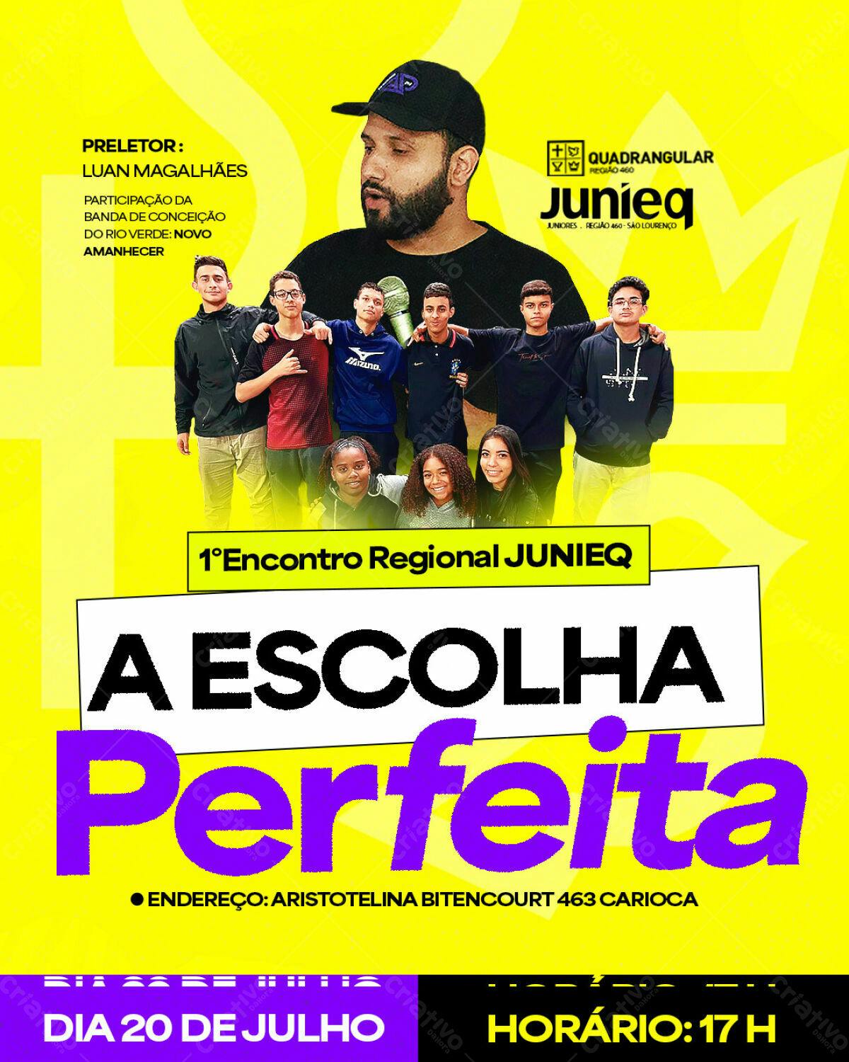 Flyer 1° Encontro Regional JUNIEQ PSD Editável