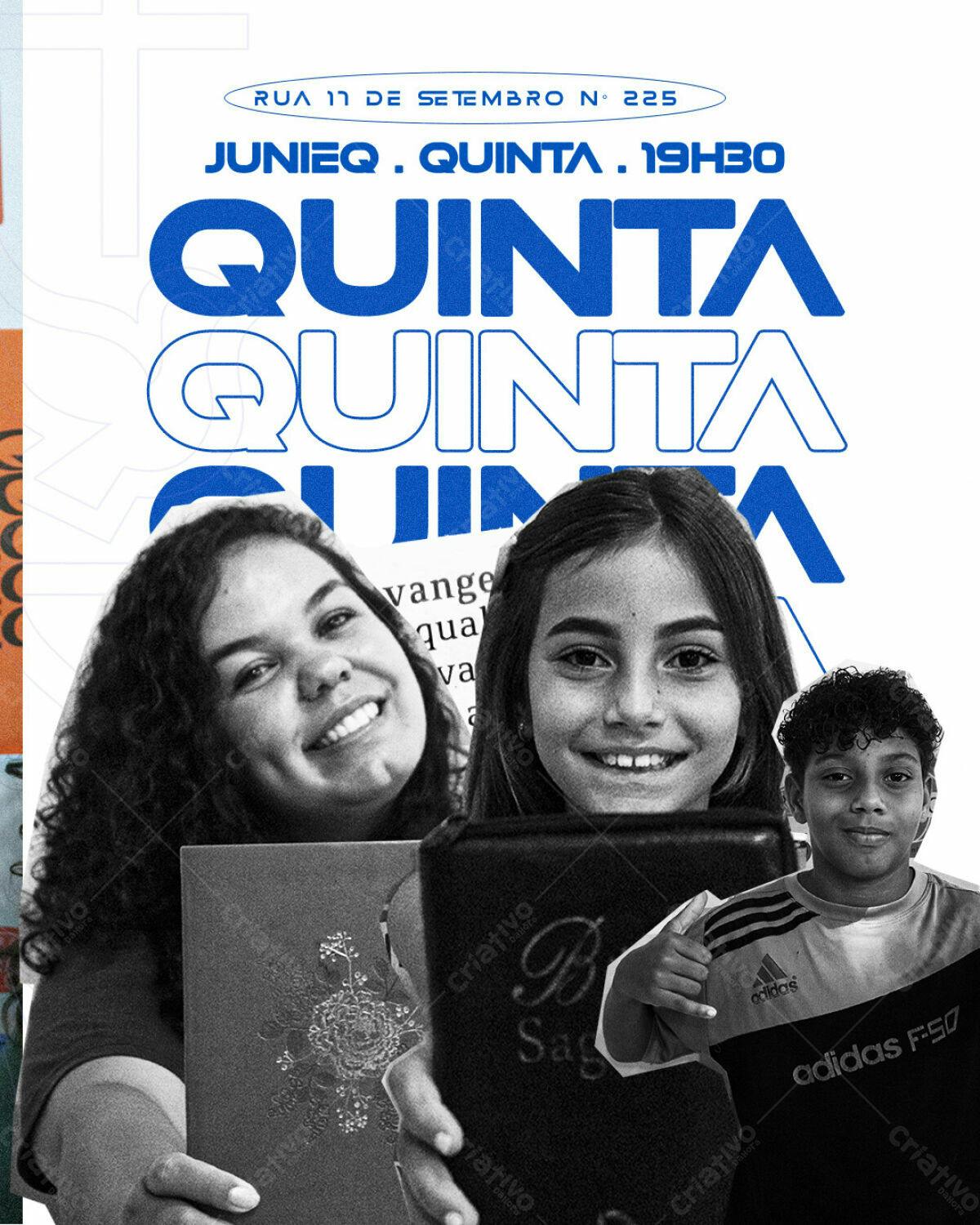 Flyer para Evento Jovem Junieq Quinta PSD Editável