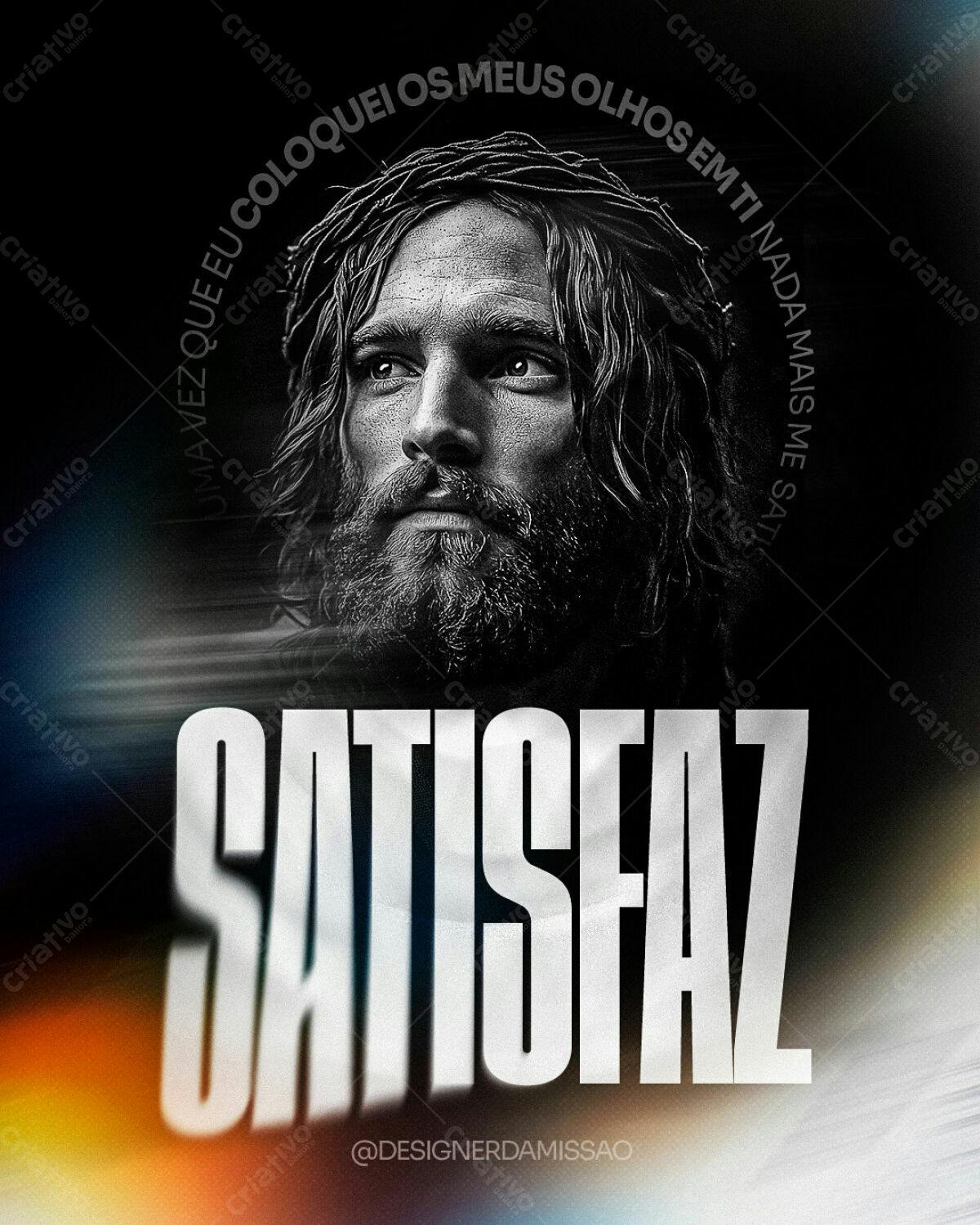 Poster Cristão com Jesus PSD Editável