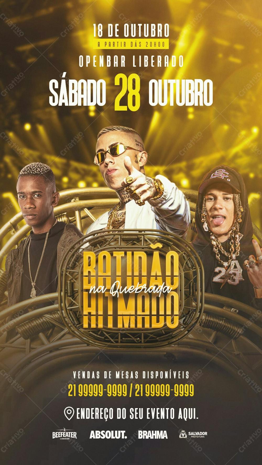 Flyer Evento Batidao Na Quebrada Hitmado Story