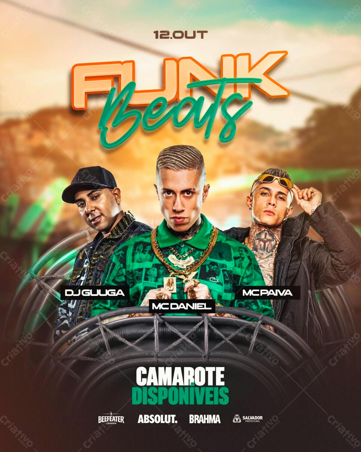 Flyer Festa Funk Beats PSD Editável