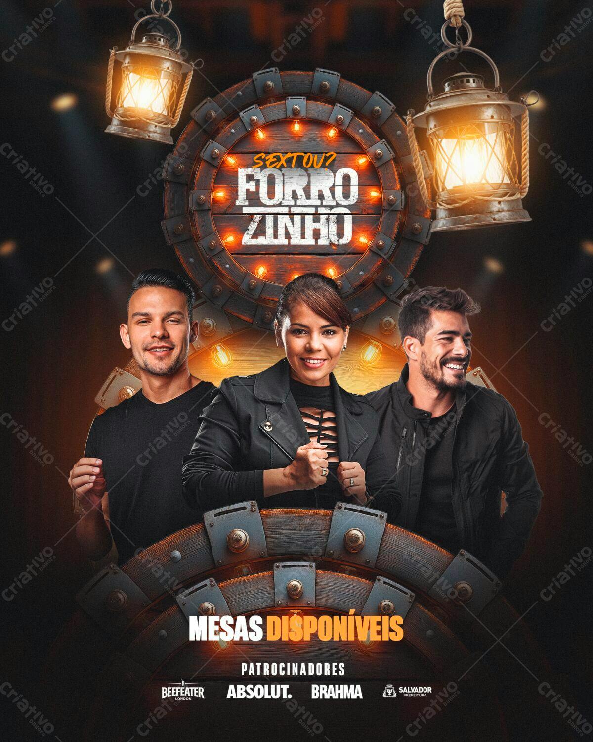 Flyer Forró Sertanejo PSD Editável
