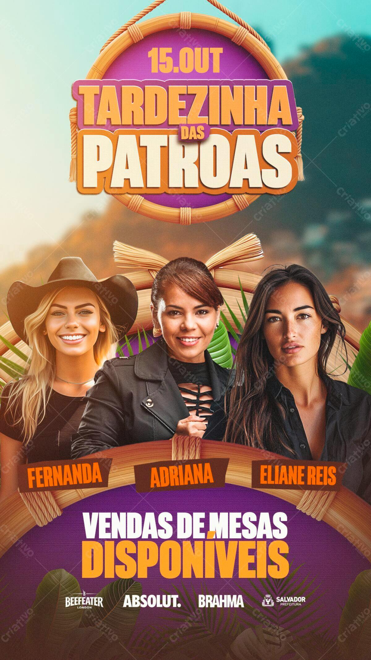 Flyer Tardezinha das Patroas PSD Editável