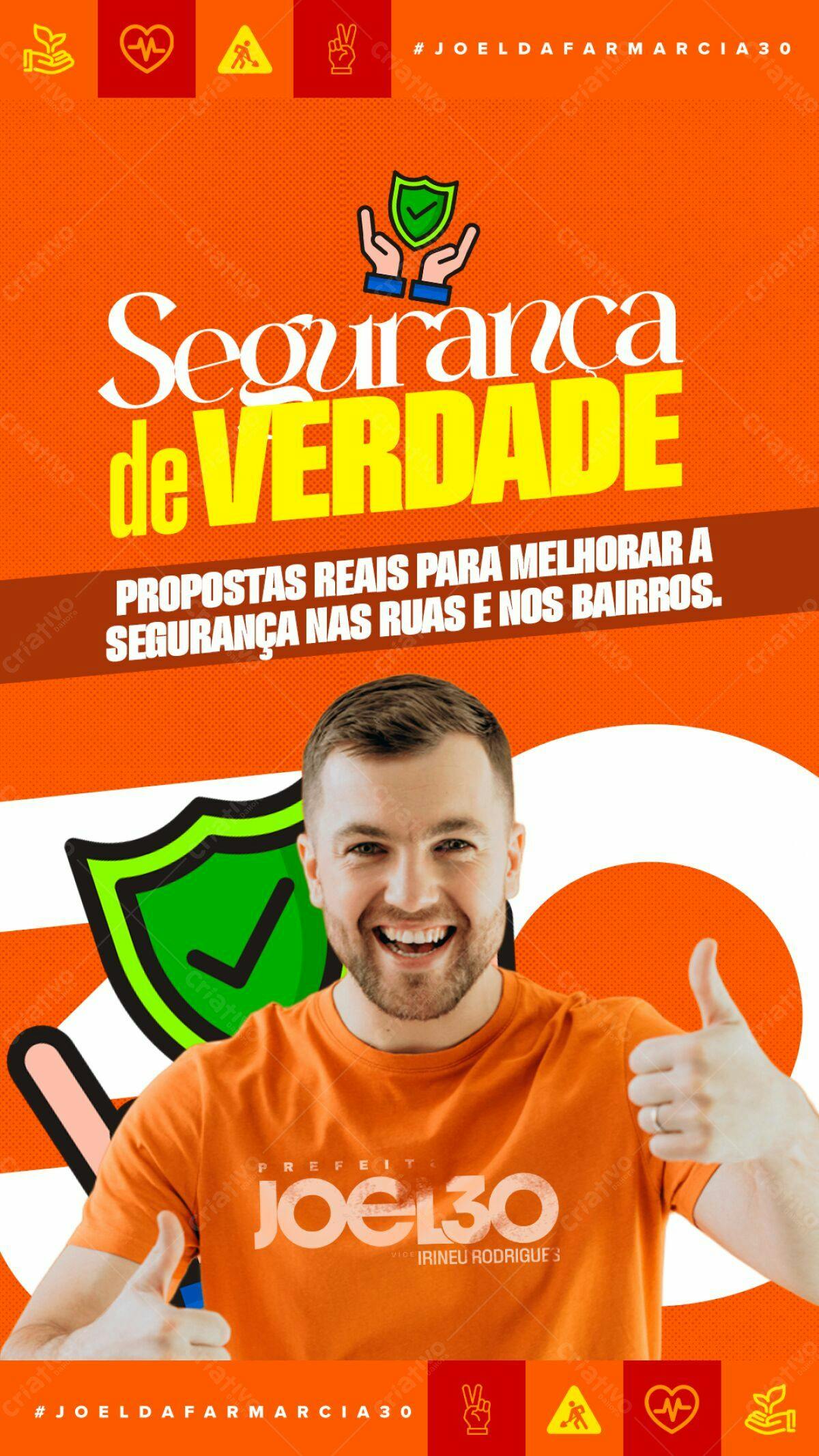 Flyer Campanha de Segurança Pública PSD Editável