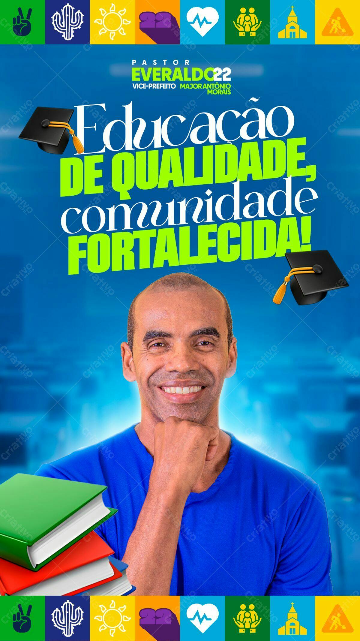 Flyer Educacional para Campanha Política PSD Editável