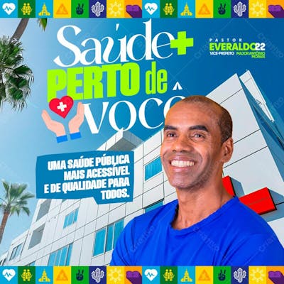 Flyer Político Saúde Prefeito Vereador Feed Psd Editável