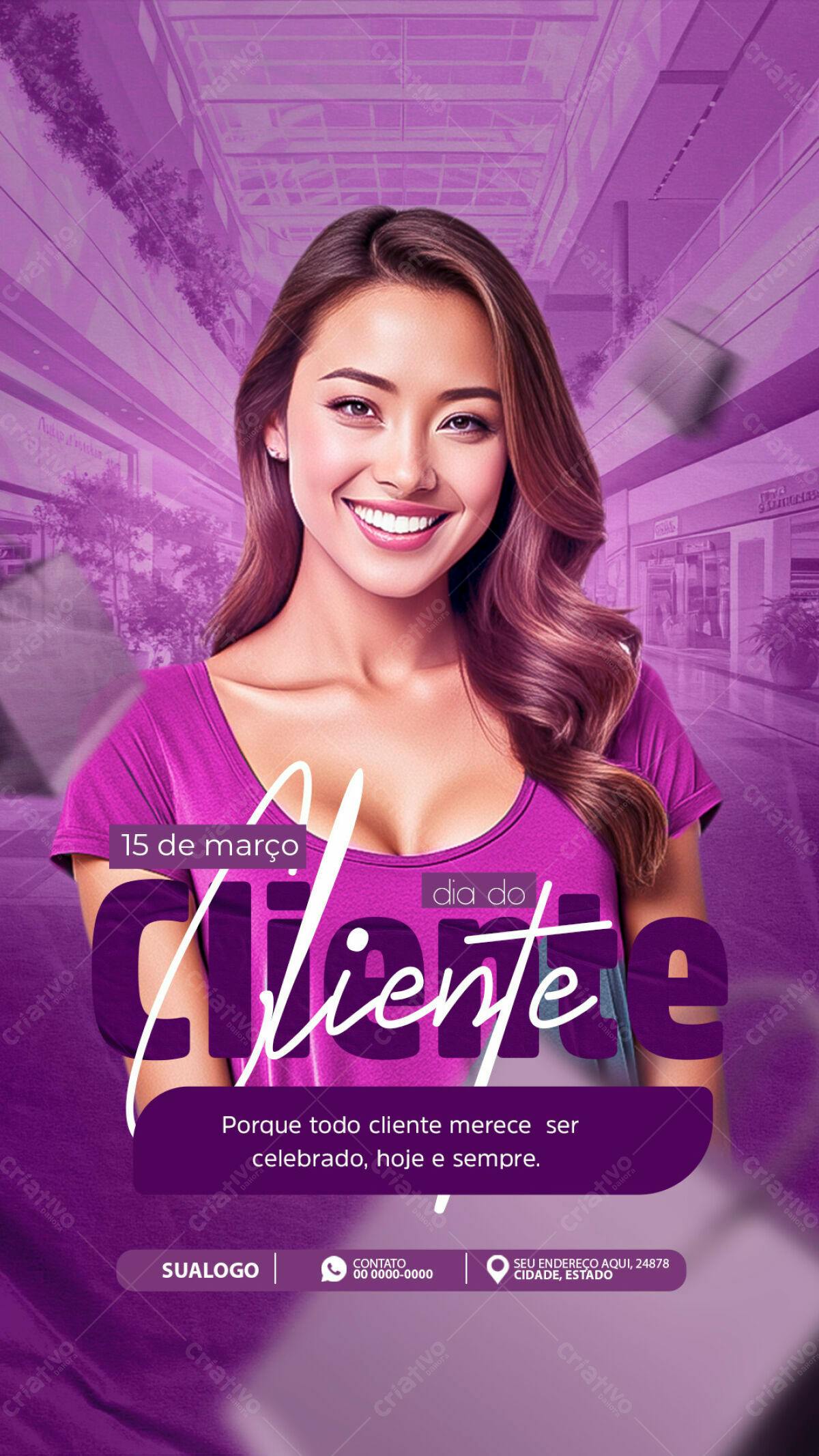 Flyer Dia do Cliente PSD Editável