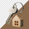 3d key bunch with real estate house keychain