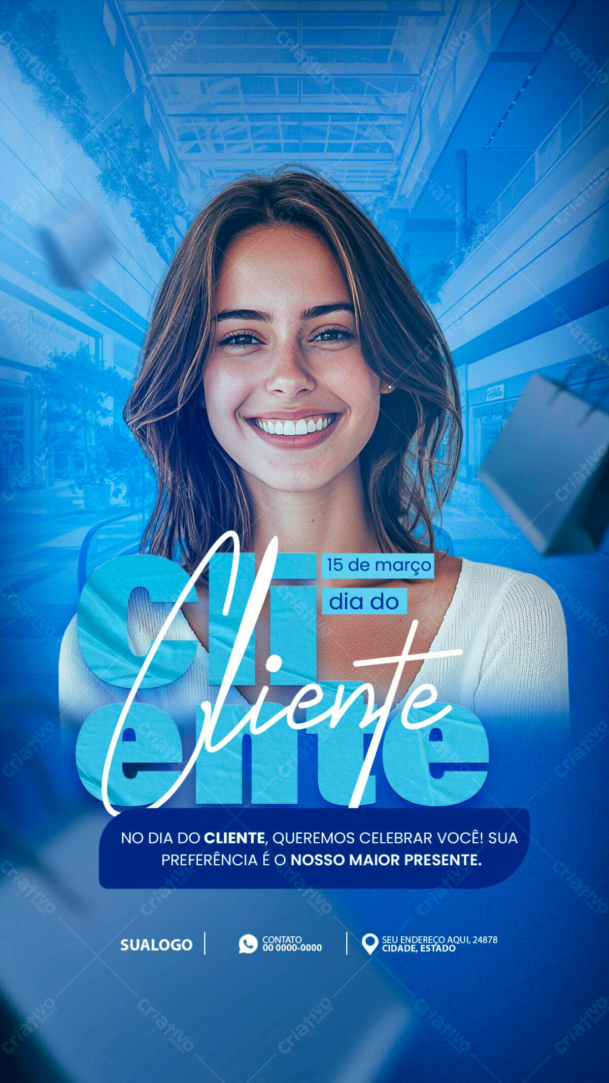 Flyer Dia do Cliente PSD Editável